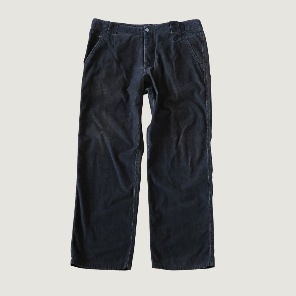 Adolfo Dominguez Corduroy Pants Mens Grey Wide Leg Vintage‎ Y2K 46 Straight Leg